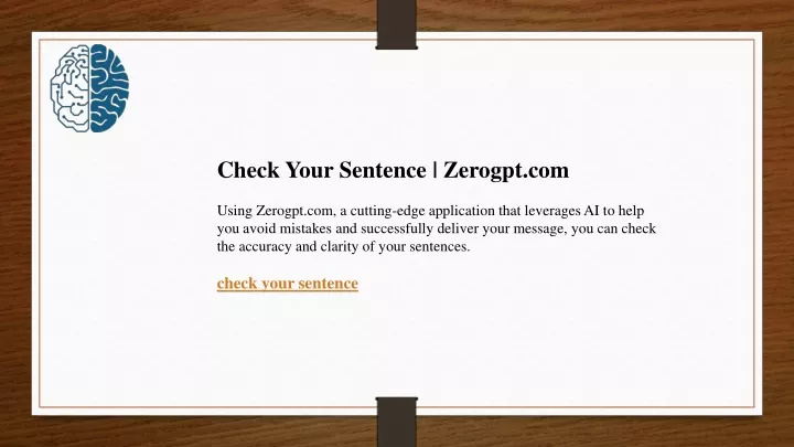 check your sentence zerogpt com using zerogpt