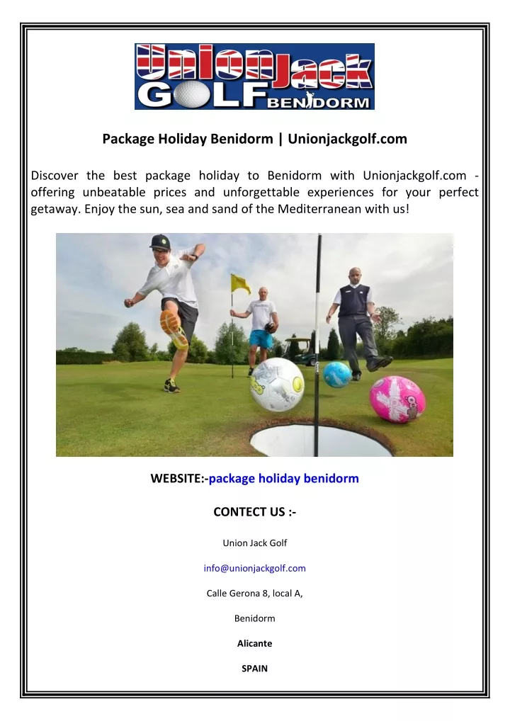 package holiday benidorm unionjackgolf com