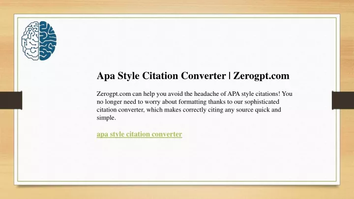 apa style citation converter zerogpt com zerogpt