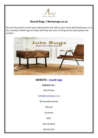 Round Rugs  Nestwraps.co.nz