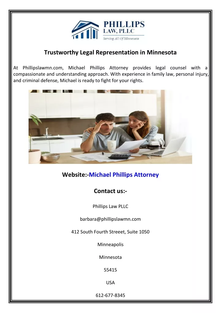 trustworthy legal representation in minnesota