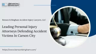 Leading Personal Injury Attorneys Defending Accident Victims In Carson City