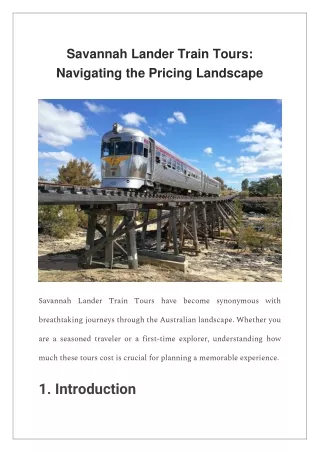 Savannah Lander Train Tours: Navigating the Pricing Landscape