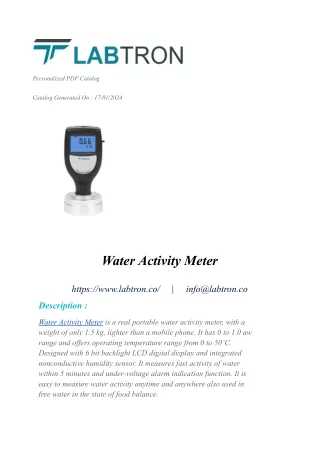 Water Activity Meter