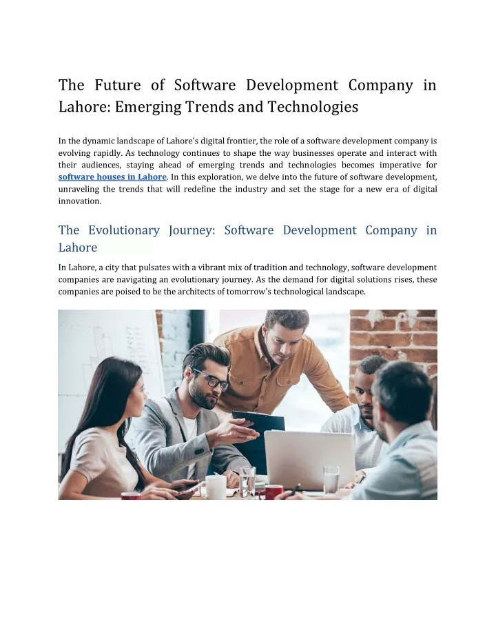 the future of software development company