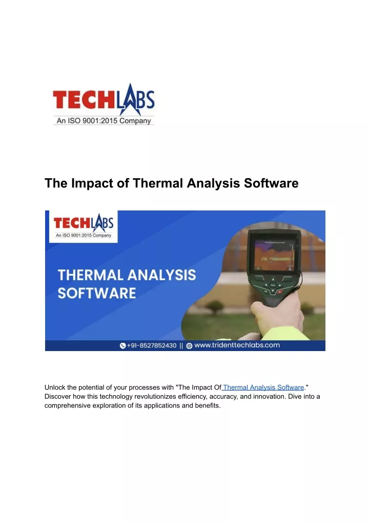 the impact of thermal analysis software
