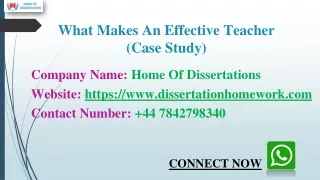 What Makes An Effective Teacher_