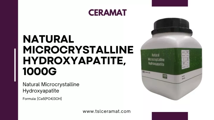 natural microcrystalline hydroxyapatite 1000g