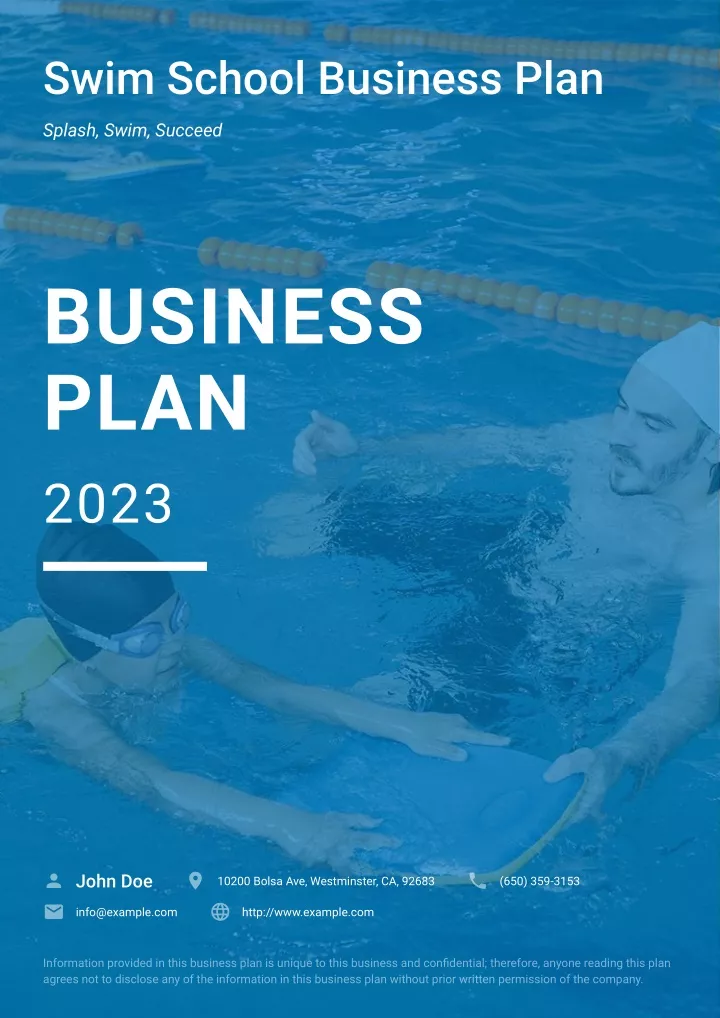 swimming school business plan