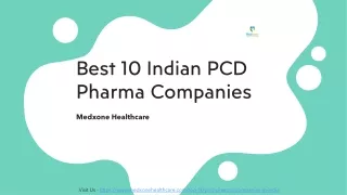 Best 10 Indian PCD Pharma Companies - Medxone Healthcare