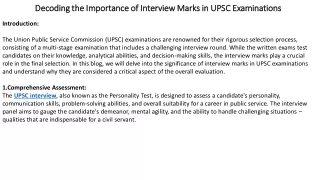 decoding the importance of interview marks