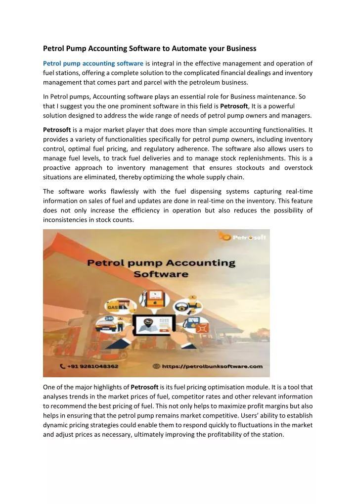 petrol pump accounting software to automate your
