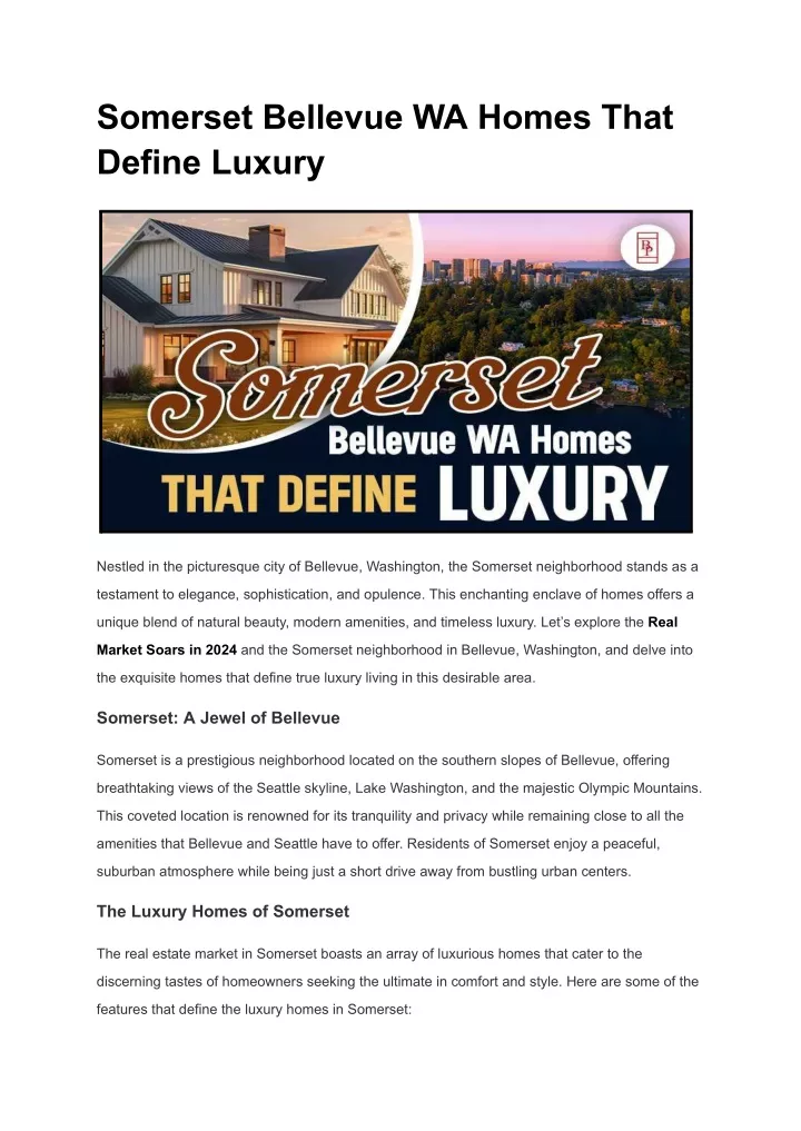 somerset bellevue wa homes that define luxury