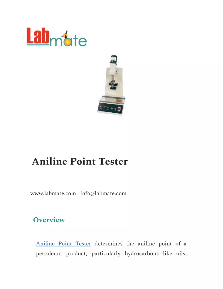 aniline point tester