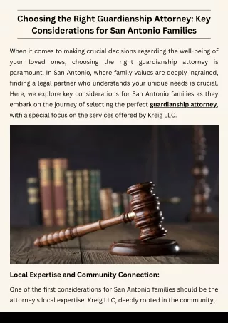 Choosing the Right Guardianship Attorney Key Considerations for Families