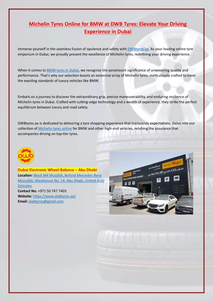 michelin tyres online for bmw at dwb tyres
