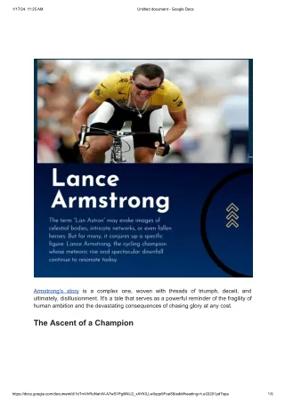 Lan Astron-The Tragic Fall of a Cycling Icon