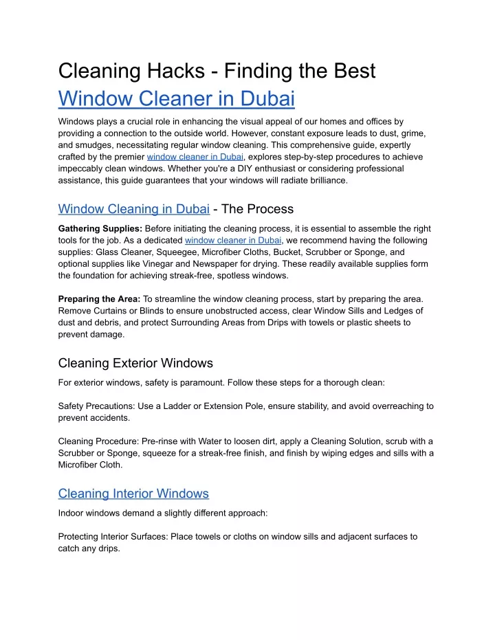 cleaning hacks finding the best window cleaner