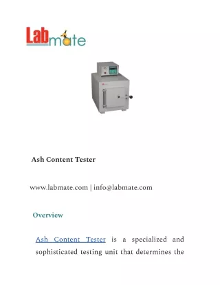 ash content tester