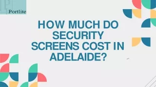 How Much Do Security Screens Cost In Adelaide?