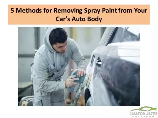 5 Methods for Removing Spray Paint from Your Car's Auto Body
