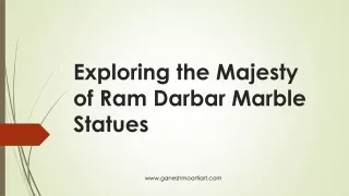Exploring the Majesty of Ram Darbar Marble Statues