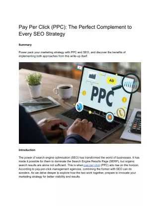 Pay Per Click (PPC): The Perfect Complement to Every SEO Strategy