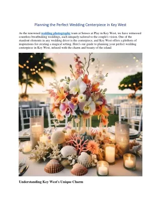 Planning the Perfect Wedding Centerpiece in Key West