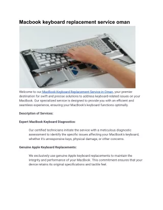 Macbook keyboard replacement service oman