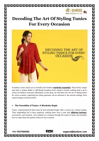 decoding the art of styling tunics for every