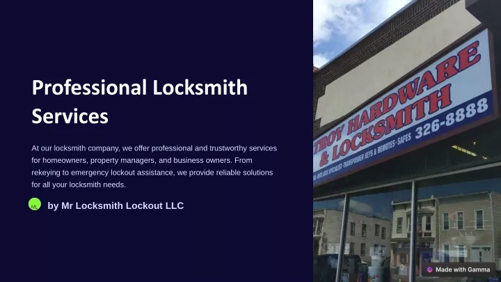 professional locksmith services