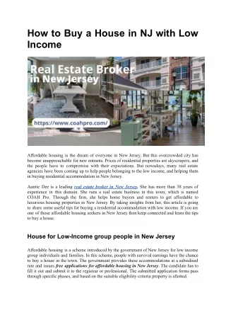 Real Estate Broker in New Jersey