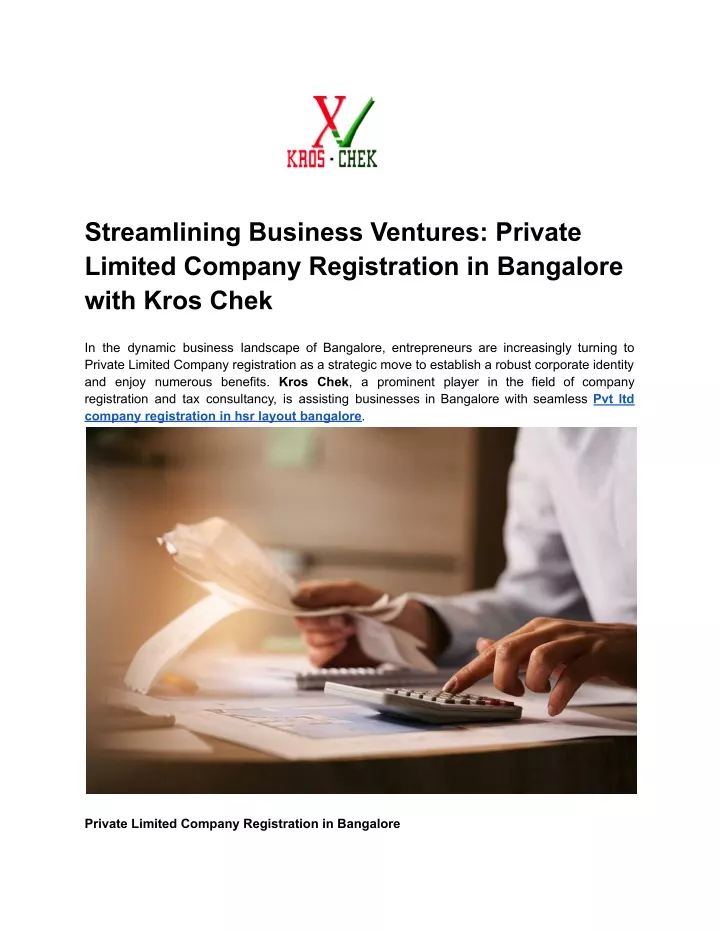 streamlining business ventures private limited
