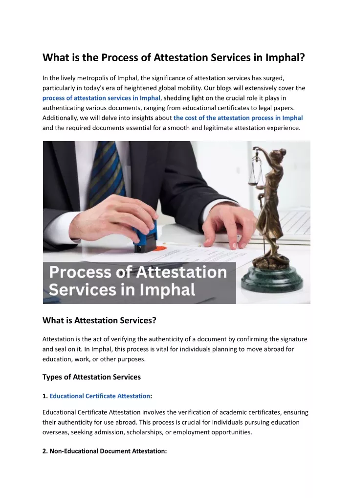 what is the process of attestation services