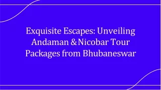 Best Andaman & Nicobar Tour Packages in Bhubaneswar