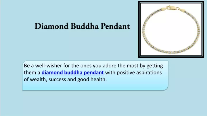 diamond buddha pendant