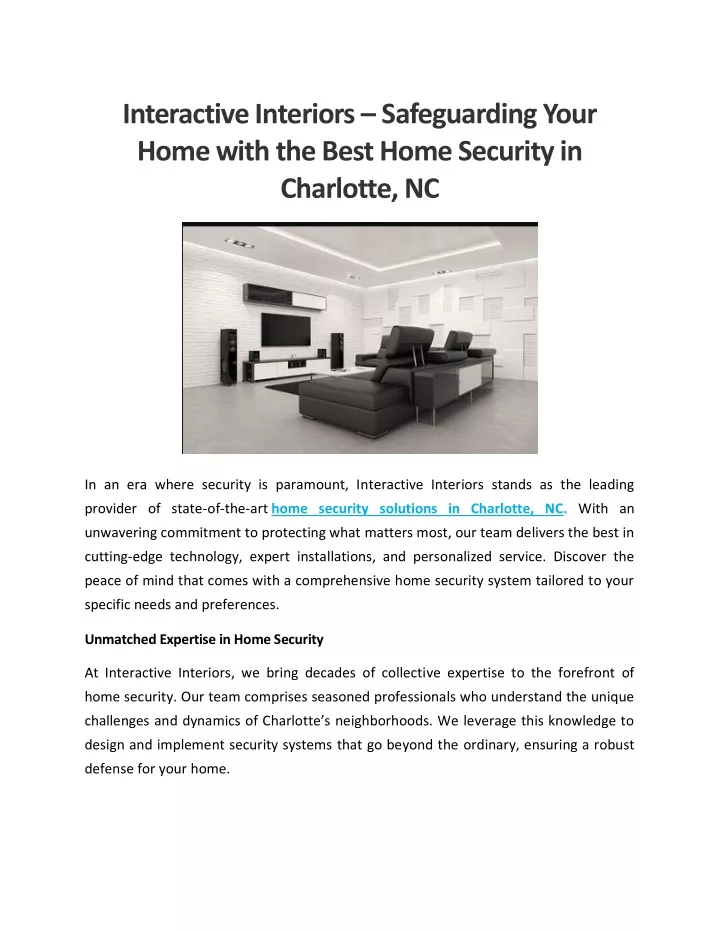 interactive interiors safeguarding your home with