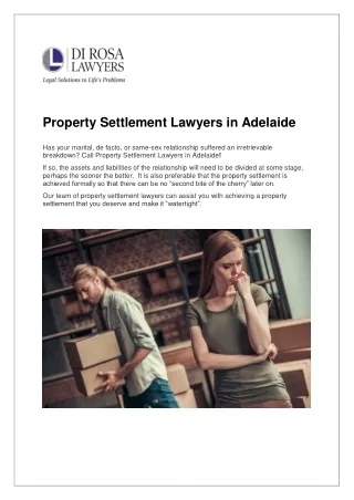 Property Settlement Lawyers