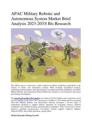 apac military robotic and autonomous system
