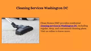 Cleaning Services Washington DC