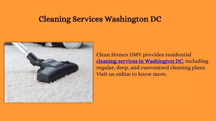 cleaning services washington dc