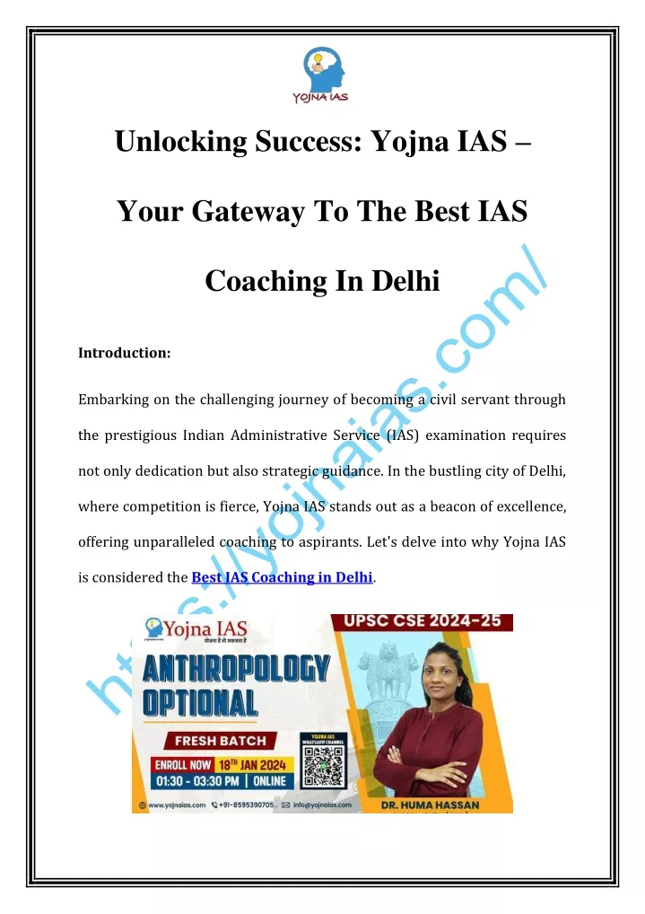 unlocking success yojna ias