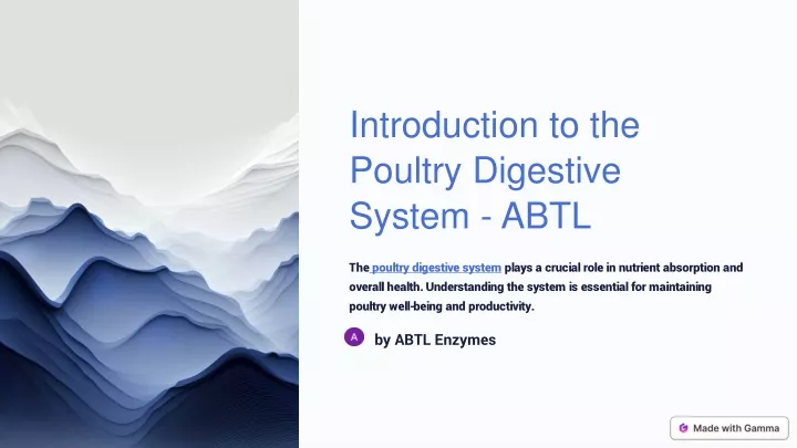 introduction to the poultry digestive system abtl