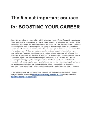 Find out about career-advancing courses in digital marketing.