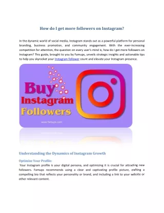 how do i get more followers on instagram