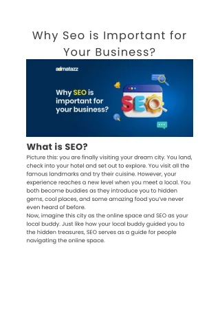 Why Seo is Important for Your Business