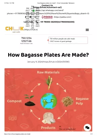 How Bagasse plates are made