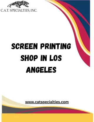 Get Affordable & High-Quality Screen Printing Shop in Los Angeles