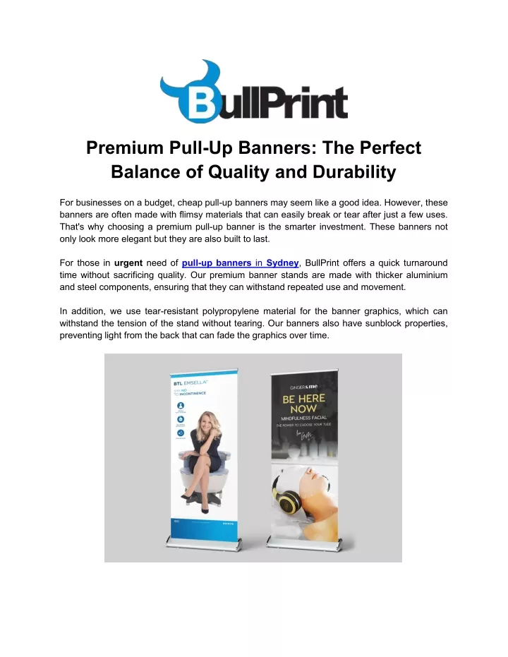 premium pull up banners the perfect balance
