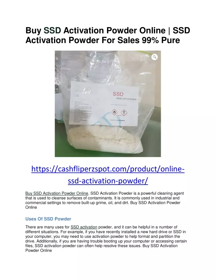 buy ssd activation powder online ssd activation